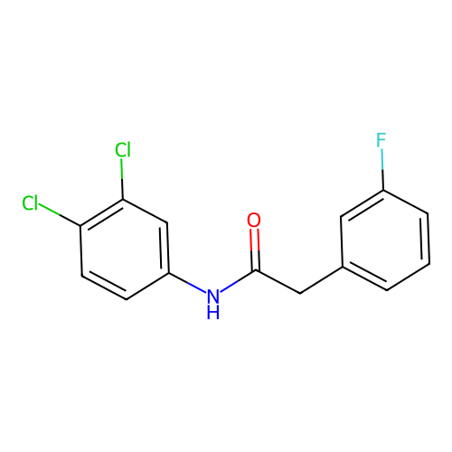 N-(3,4-dichlorophenyl)-2-(3-fluorophenyl)acetamide structure