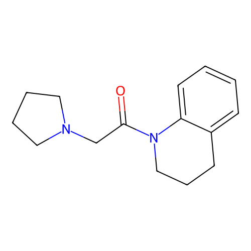 1-(3,4-dihydro-2H-quinolin-1-yl)-2-pyrrolidin-1-ylethanone structure