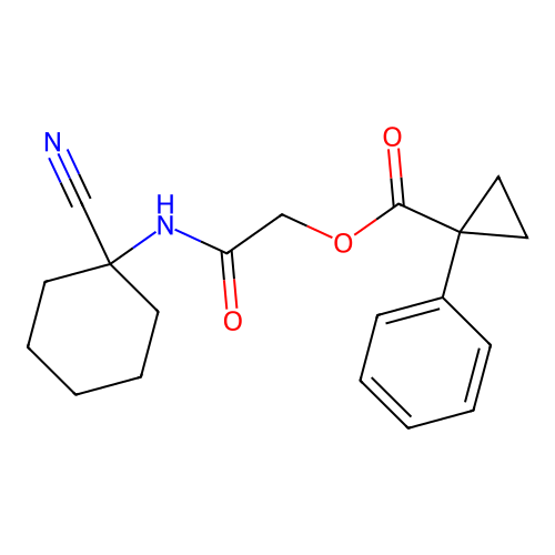 [(1-Cyanocyclohexyl)carbamoyl]methyl 1-phenylcyclopropane-1-carboxylate structure