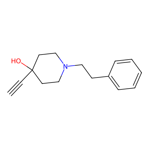 4-Piperidinol, 4-ethynyl-1-phenethyl- structure