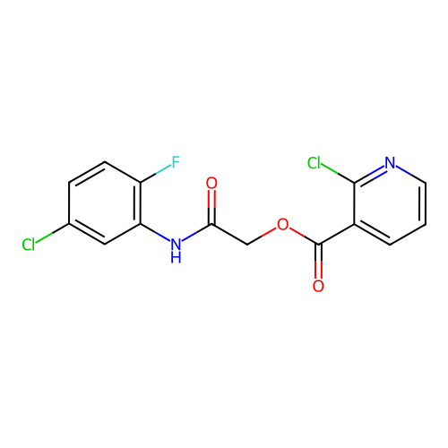[(5-Chloro-2-fluorophenyl)carbamoyl]methyl 2-chloropyridine-3-carboxylate structure