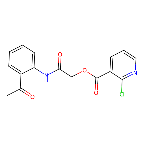 [(2-Acetylphenyl)carbamoyl]methyl 2-chloropyridine-3-carboxylate structure