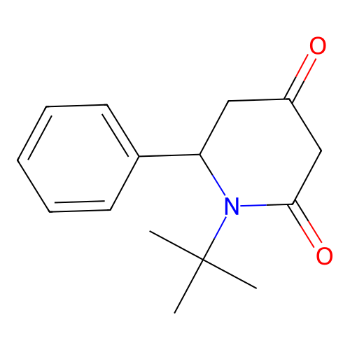 1-Tert-butyl-6-phenylpiperidine-2,4-dione structure