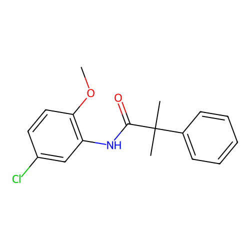 N-(5-chloro-2-methoxyphenyl)-2-methyl-2-phenylpropanamide structure