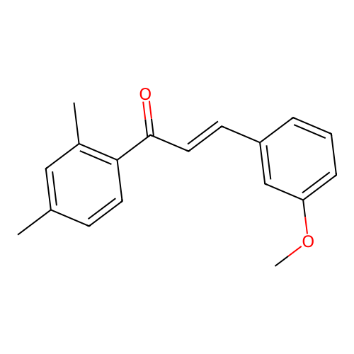 (2E)-1-(2,4-Dimethylphenyl)-3-(3-methoxyphenyl)prop-2-en-1-one structure