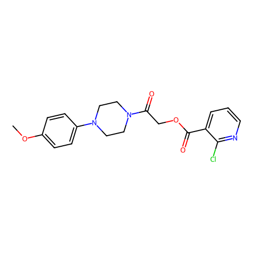 2-[4-(4-Methoxyphenyl)piperazin-1-yl]-2-oxoethyl 2-chloropyridine-3-carboxylate structure