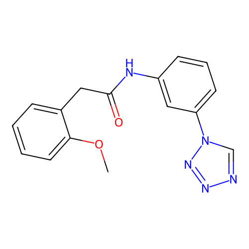 2-(2-methoxyphenyl)-N-[3-(1H-tetrazol-1-yl)phenyl]acetamide structure