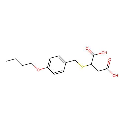 2-[(4-Butoxybenzyl)sulfanyl]butanedioic acid structure