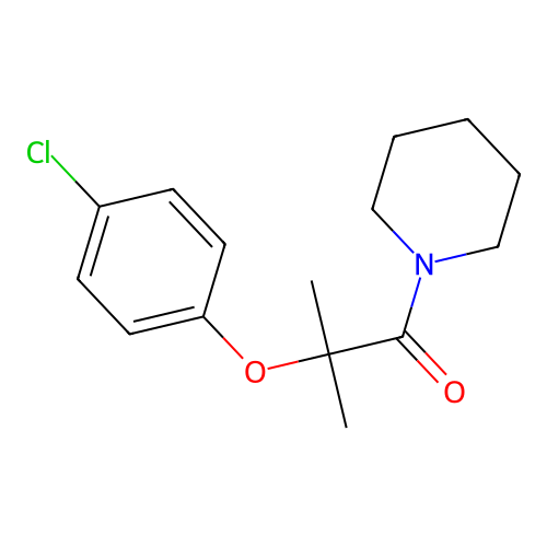 2-(4-Chlorophenoxy)-2-methyl-1-(piperidin-1-yl)propan-1-one structure