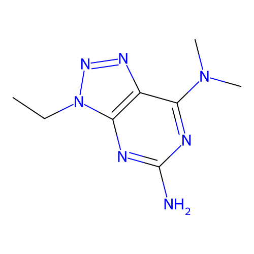 3-ethyl-7-N,7-N-dimethyltriazolo[4,5-d]pyrimidine-5,7-diamine structure