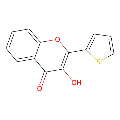 3-Hydroxy-2-(thiophen-2-yl)-4h-chromen-4-one structure