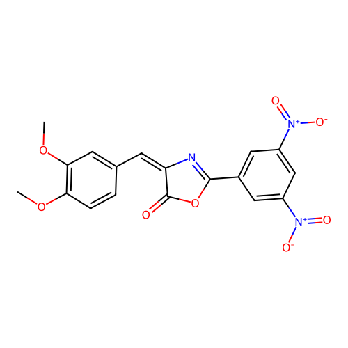 (4E)-4-[(3,4-dimethoxyphenyl)methylidene]-2-(3,5-dinitrophenyl)-1,3-oxazol-5-one structure