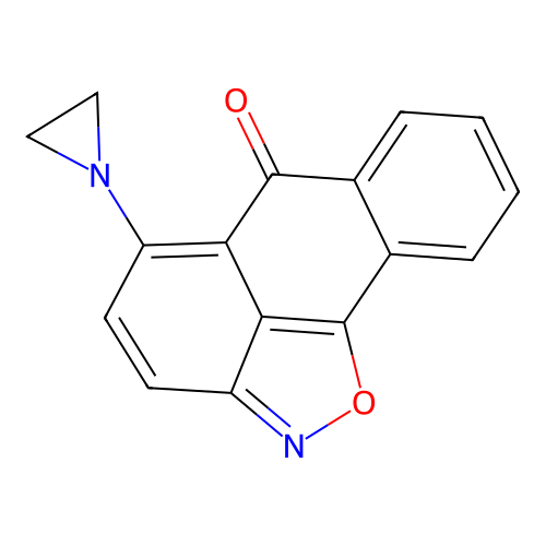5-(aziridin-1-yl)-6H-anthra[1,9-cd]isoxazol-6-one structure