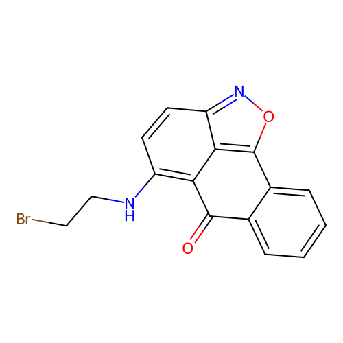 5-((2-bromoethyl)amino)-6H-anthra[1,9-cd]isoxazol-6-one structure