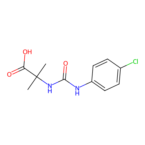 N-[(4-Chlorophenyl)carbamoyl]-2-methylalanine structure