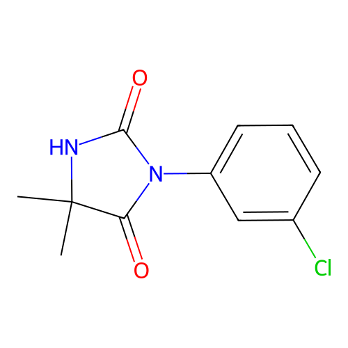 Hydantoin, 3-(m-chlorophenyl)-5,5-dimethyl- structure