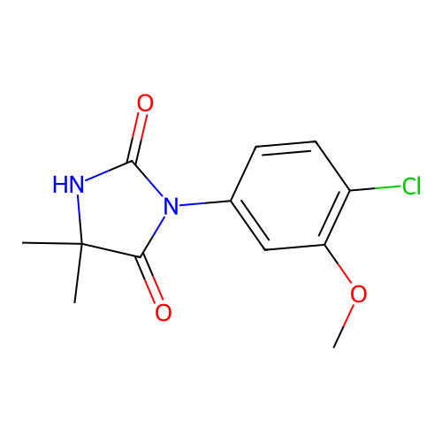 Hydantoin, 3-(4-chloro-3-methoxyphenyl)-5,5-dimethyl- structure