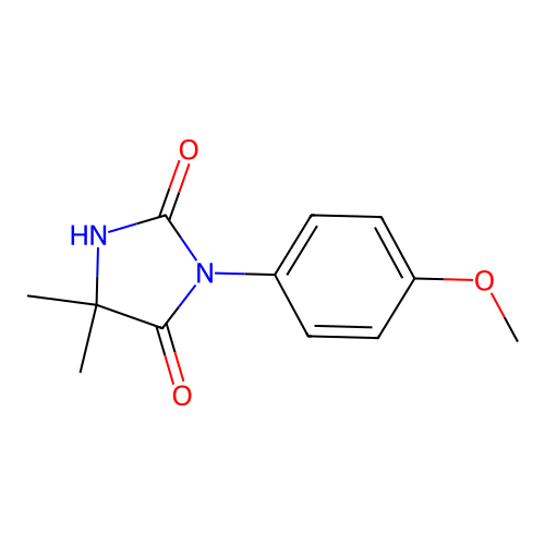Hydantoin, 5,5-dimethyl-3-(p-methoxyphenyl)- structure