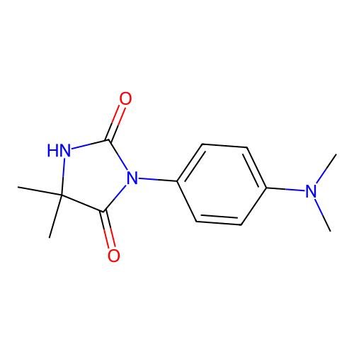 Hydantoin, 5,5-dimethyl-3-(p-(dimethylamino)phenyl)- structure