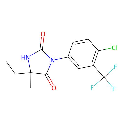 Hydantoin, 3-(4-chloro-alpha,alpha,alpha-trifluoro-m-tolyl)-5-ethyl-5-methyl- structure