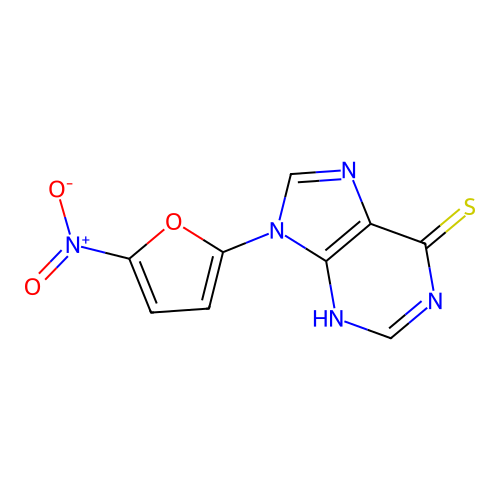 9H-Purine-6-thiol, 9-(5-nitro-2-furyl)- structure