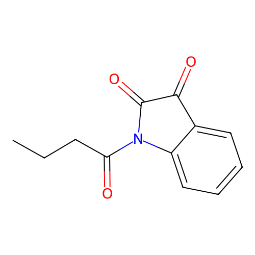 1-butyryl-1H-indole-2,3-dione structure