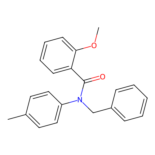 N-benzyl-2-methoxy-N-(4-methylphenyl)benzamide structure