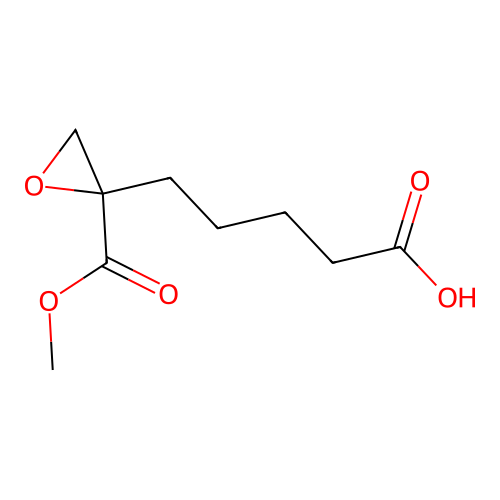 2-(4-Carboxy-butyl)-oxirane-2-carboxylic acid methyl ester structure