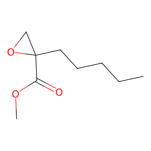 2-Pentyl-oxirane-2-carboxylic acid methyl ester structure