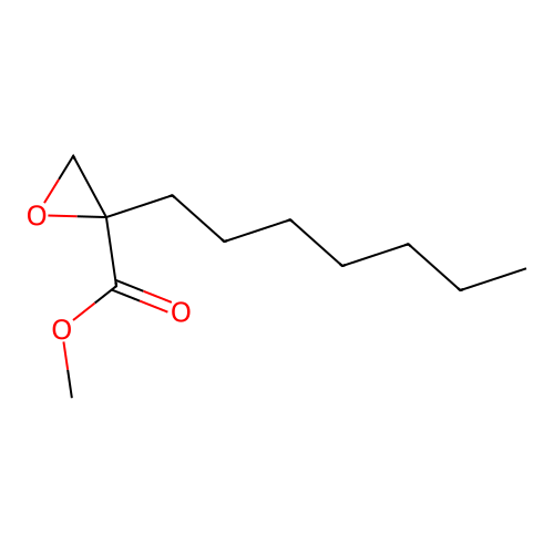 2-Heptyl-oxirane-2-carboxylic acid methyl ester structure