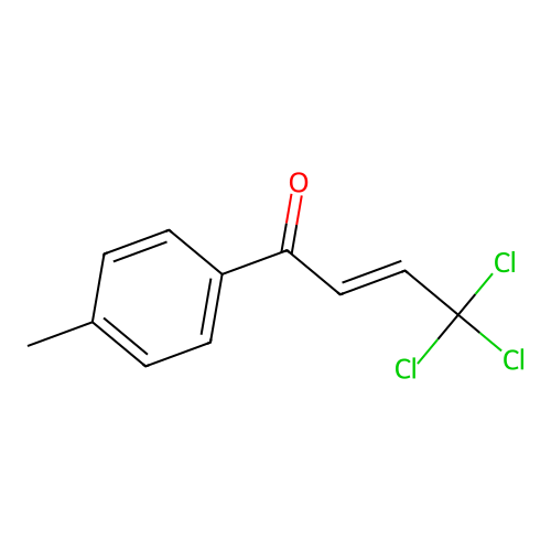 (E)-4,4,4-trichloro-1-(4-methylphenyl)but-2-en-1-one structure