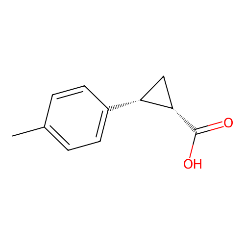 rel-(1R,2S)-2-(4-Methylphenyl)cyclopropanecarboxylic acid structure