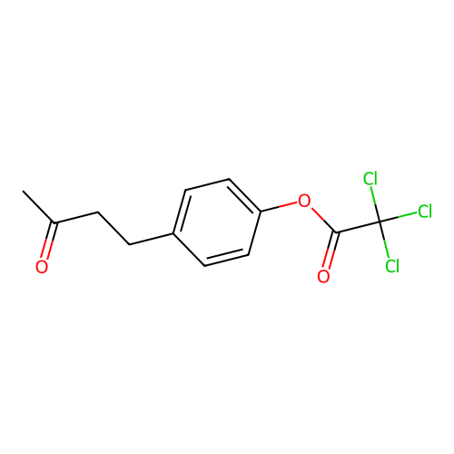 [4-(3-Oxobutyl)phenyl] 2,2,2-trichloroacetate structure