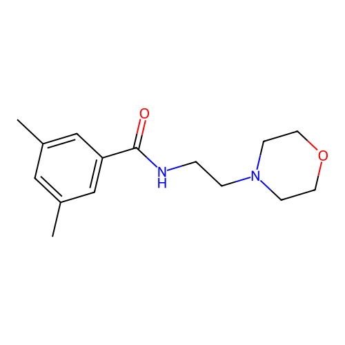 3,5-dimethyl-N-(2-morpholin-4-ylethyl)benzamide structure