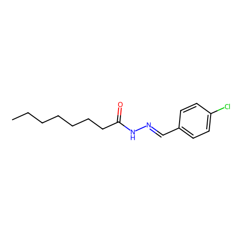 N-[(E)-(4-chlorophenyl)methylideneamino]octanamide structure