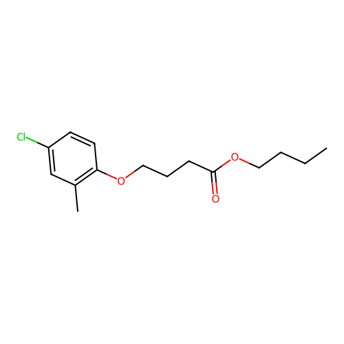 Butyl 4-(4-chloro-2-methylphenoxy)butyrate structure