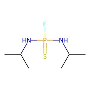 Phosphorodiamidothioic fluoride, N,N'-bis(1-methylethyl)- structure