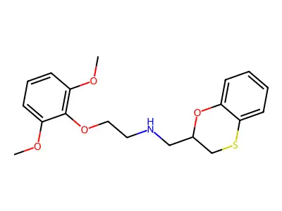 N-[2-(2,6-二甲氧基苯氧基)乙基]-2,3-二氢-1,4-苯并噁噻英-2-甲胺 structure