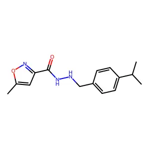 3-Isoxazolecarboxylic acid, 5-methyl-, 2-(p-isopropylbenzyl)hydrazide structure