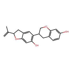 3-(6-Hydroxy-2-prop-1-en-2-yl-2,3-dihydro-1-benzofuran-5-yl)chroman-7-ol structure