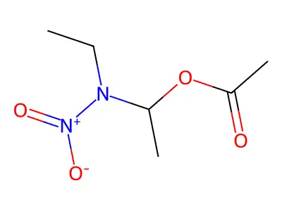 Acetic acid--N-ethyl-N-(1-hydroxyethyl)nitramide (1/1) structure