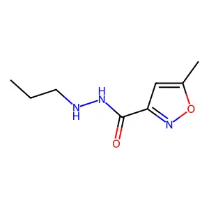 3-Isoxazolecarboxylic acid, 5-methyl-, 2-propylhydrazide structure