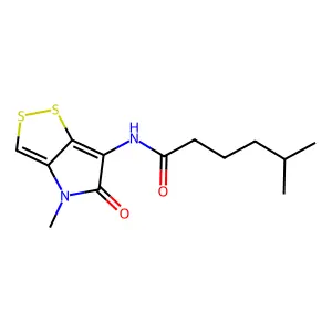 5-Methyl-n-(4-methyl-5-oxodithiolo(3,4-d)pyrrol-6-yl)hexanamide structure