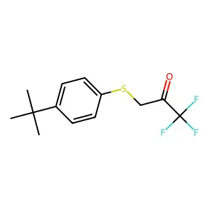 3-(4-Tert-butylphenyl)sulfanyl-1,1,1-trifluoropropan-2-one structure