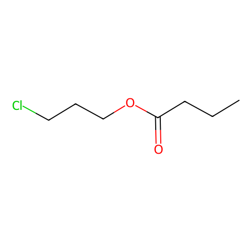 1-Propanol, 3-chloro, butanoate structure