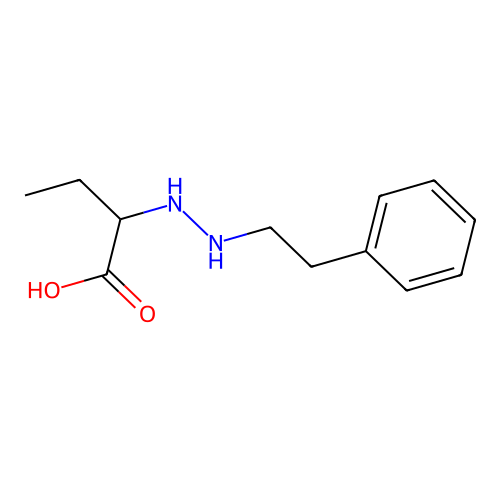 2-[2-(2-Phenylethyl)hydrazinyl]butanoic acid structure