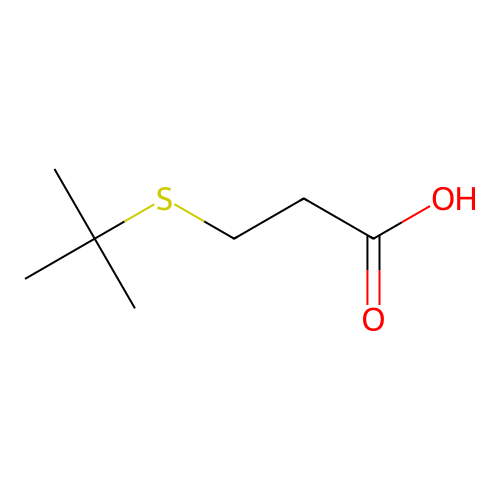 3-(tert-Butylsulfanyl)propanoic acid structure