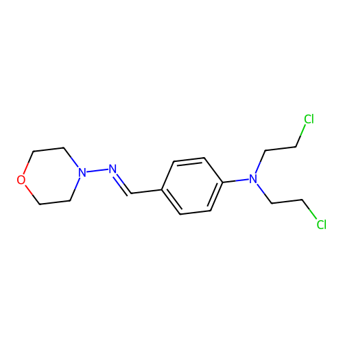 4-Morpholinamine,n-[[4-[bis(2-chloroethyl)amino]phenyl]methylene]- structure