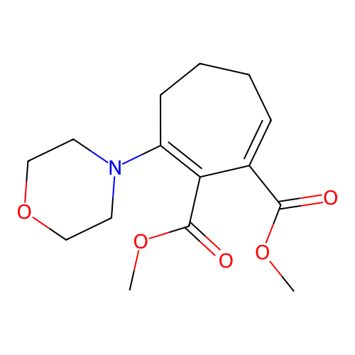 Dimethyl 3-(morpholin-4-yl)cyclohepta-2,7-diene-1,2-dicarboxylate structure