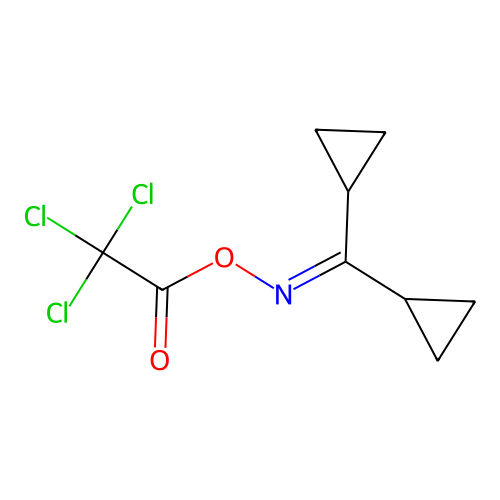 2,2,2-Trichloro-1-{[(dicyclopropylmethylidene)amino]oxy}ethan-1-one structure